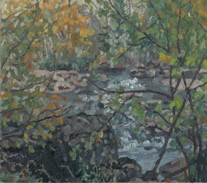 Rosseau River, oil on wood, 12" x 10.5" $330