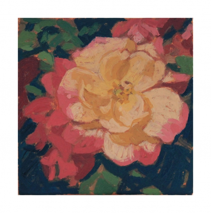 Campfire Flower, oil on canvas, 4" x 4", sold