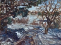Winter Lake Path, 2014, 11" x 14"